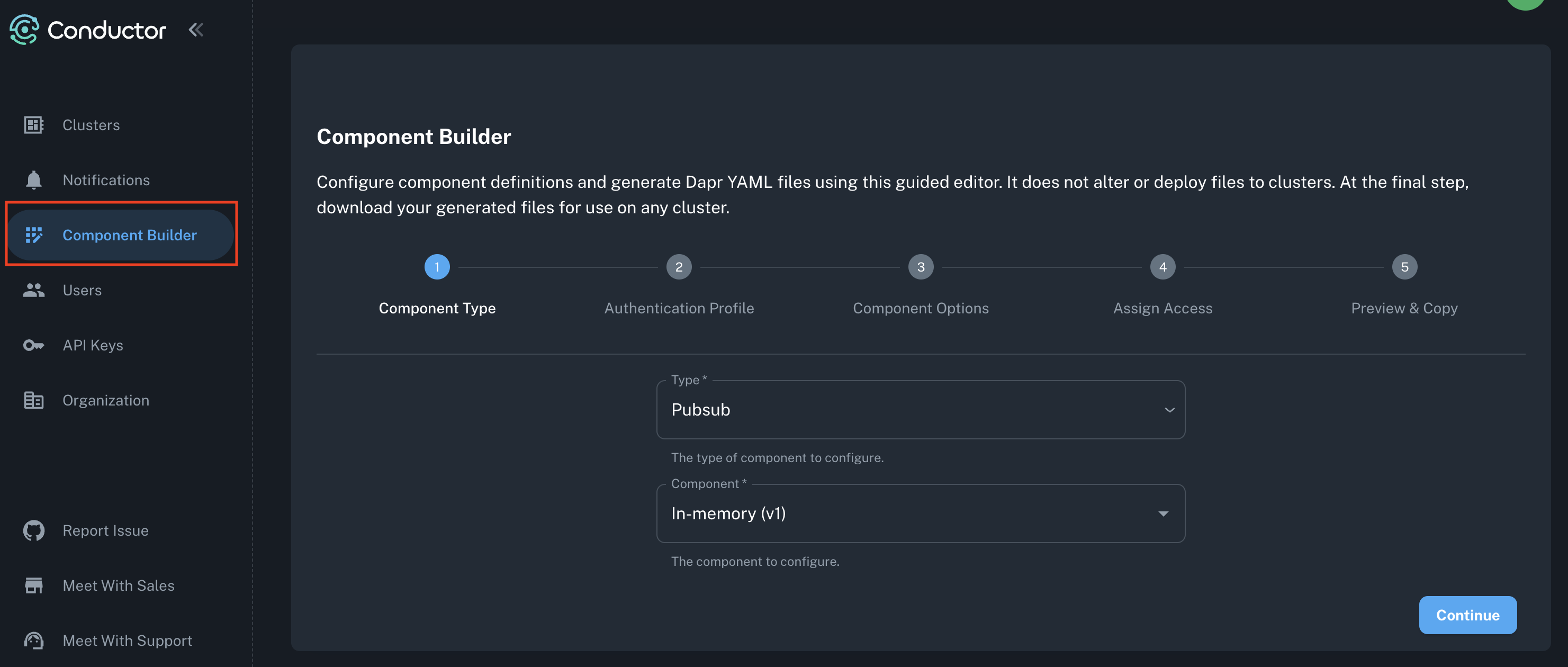 component builder location