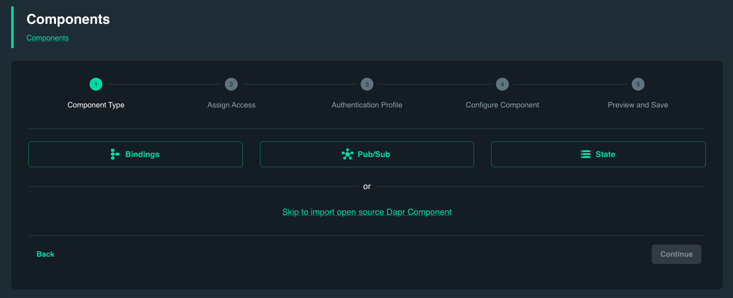 component create step #1