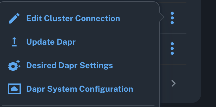 dapr settings