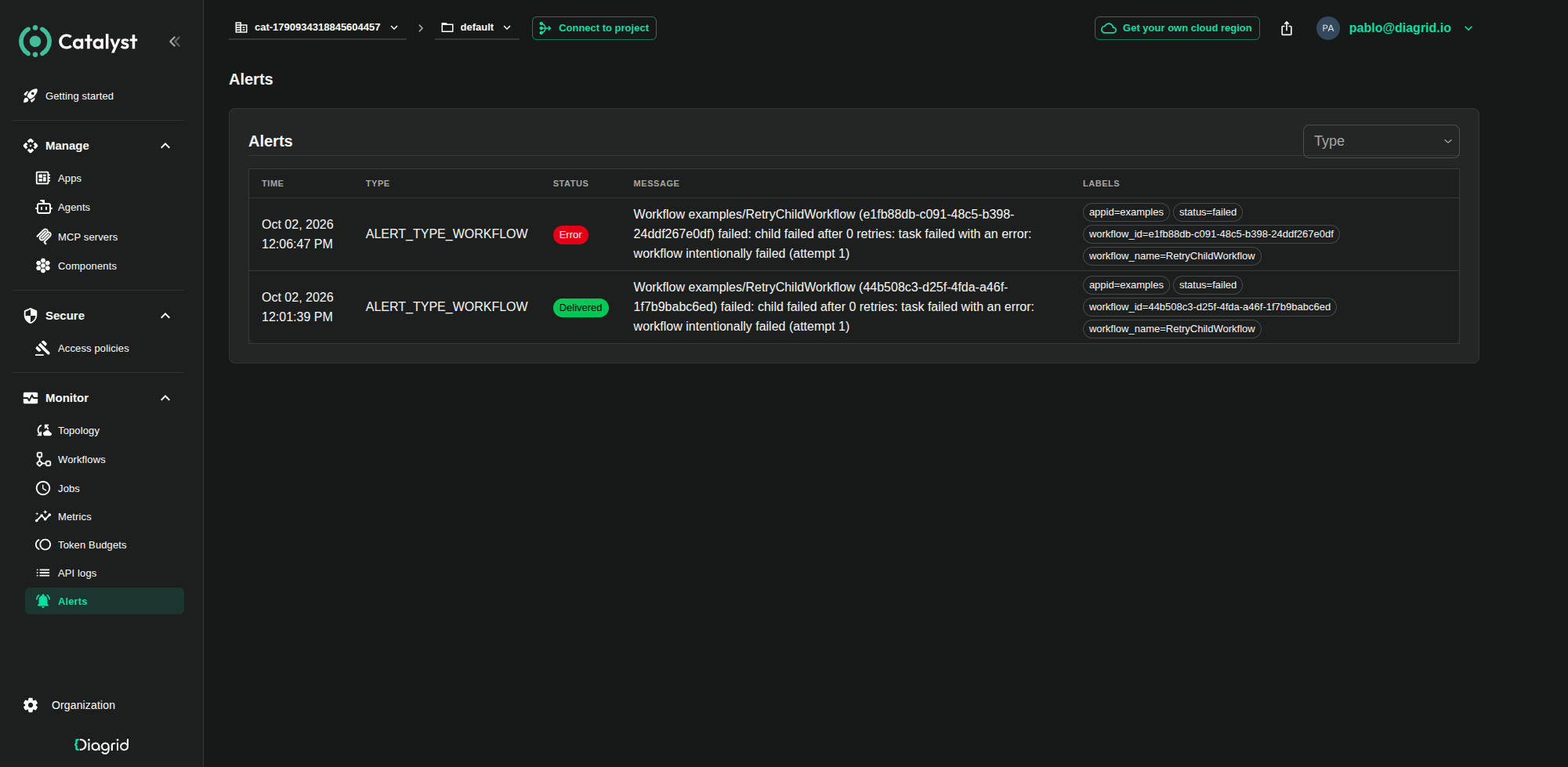 Workflow notifications visualization